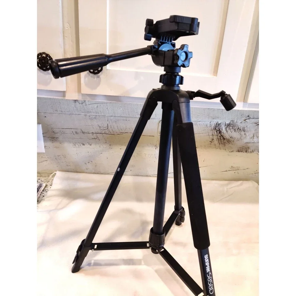 Sunpak 58”‎ Aluminum Medium Duty Video Tripod, 5858D +3-Way Pan & Tilt Head